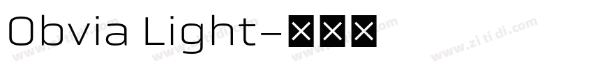 Obvia Light字体转换